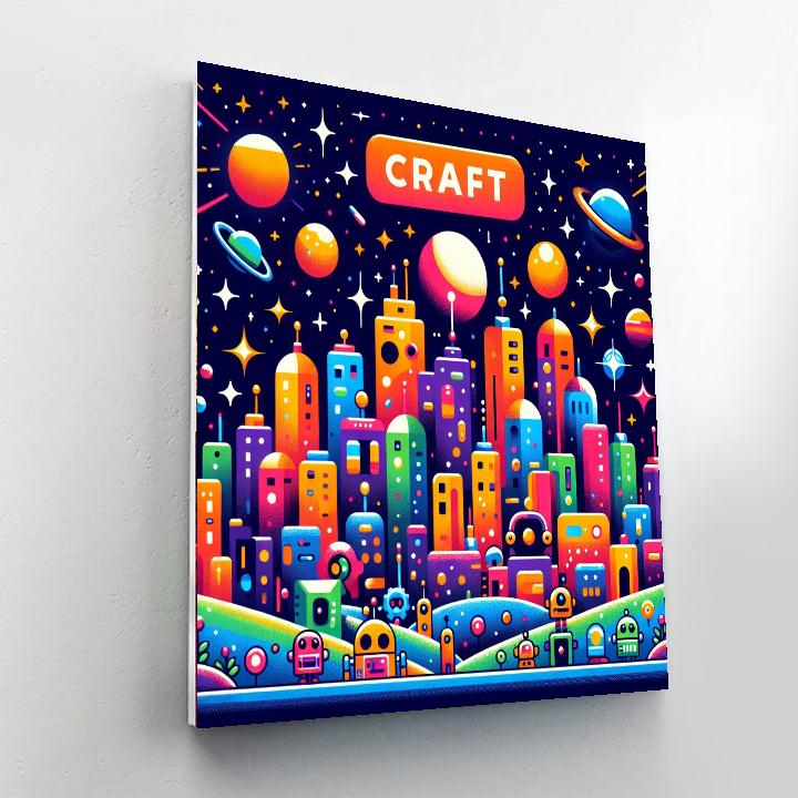 Space Colony Exploration Painting Number Kit