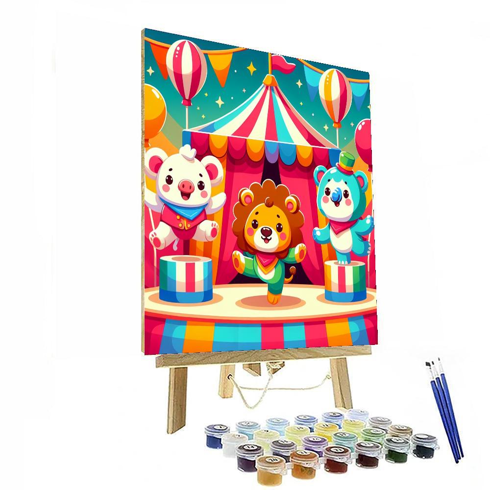 Magic Circus Animals Paint By Numbers Art