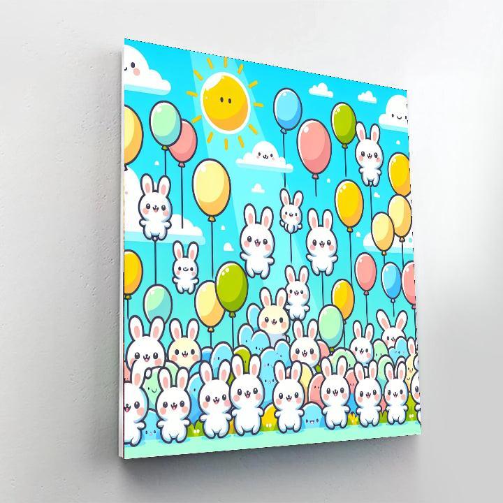 Bunny's Balloon Adventure Painting Number Kit