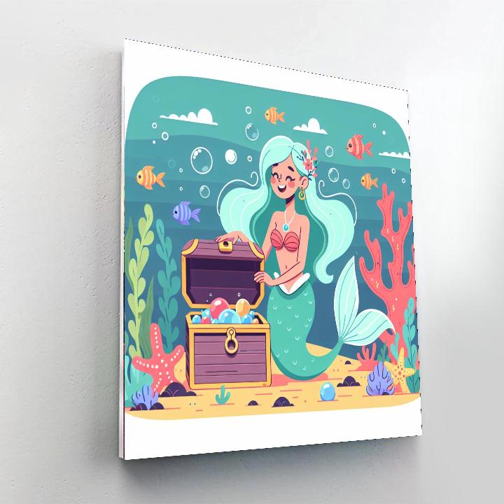 Sparkling Mermaid's Treasure Paint By Color