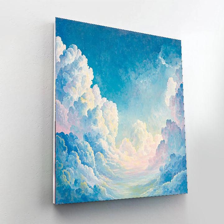 Georges Seurat Inspired Serenade Of Clouds  Number Painting