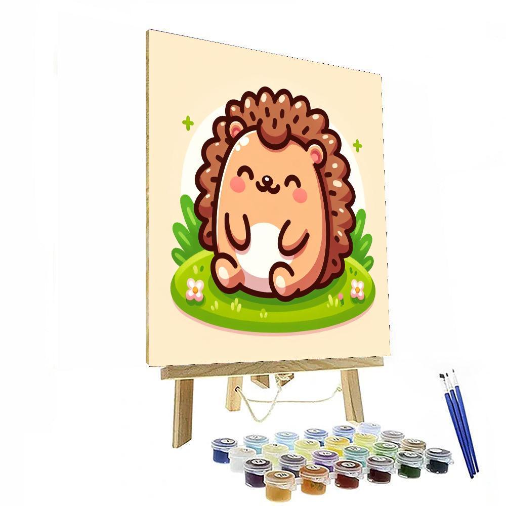 Funny Hedgehog DIY Paint By Numbers