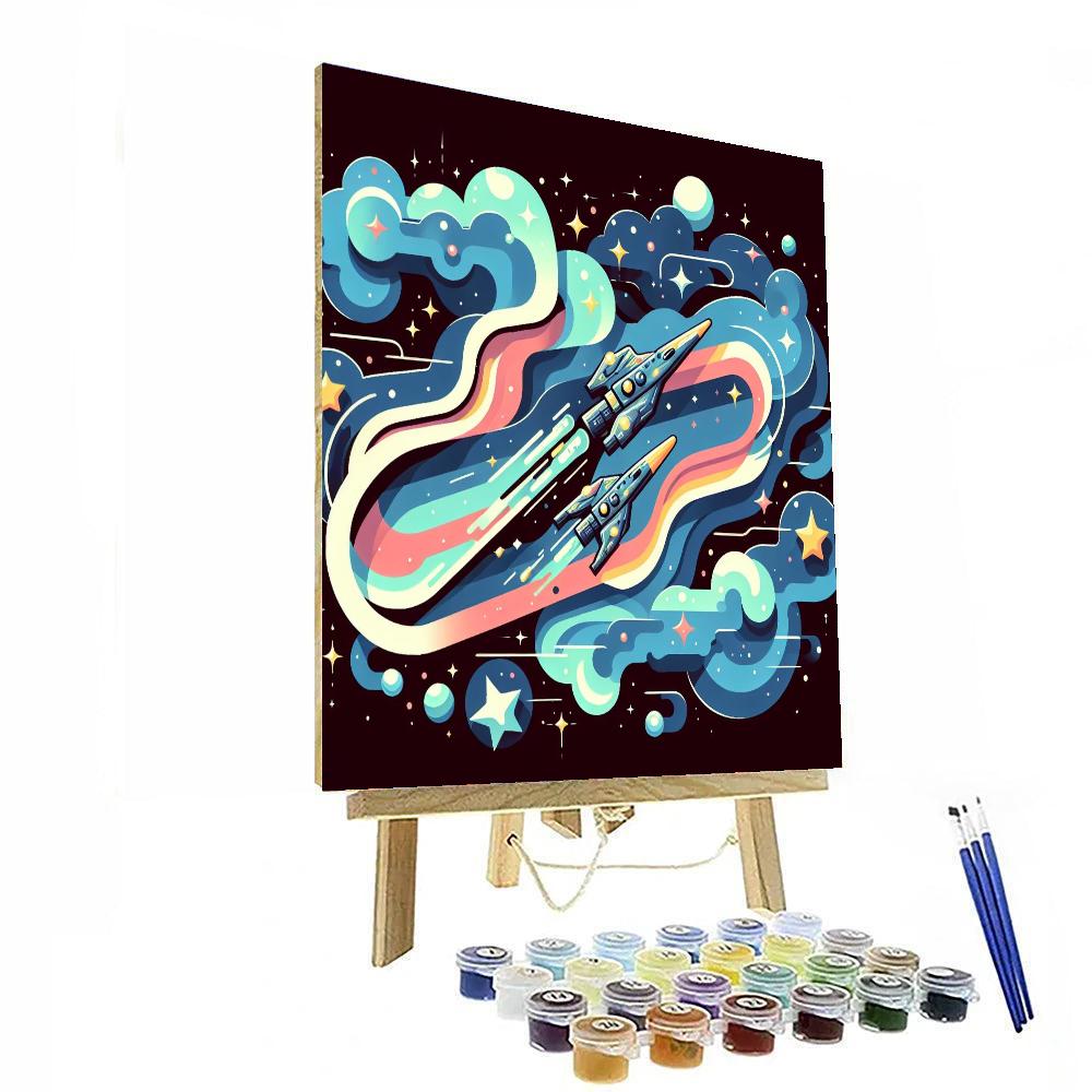 Sailing Stars Adventure Paint By Numbers Art