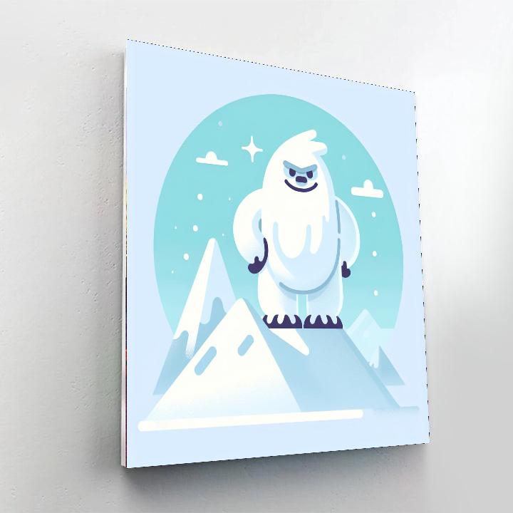 Majestic Mountain Yeti Number Painting