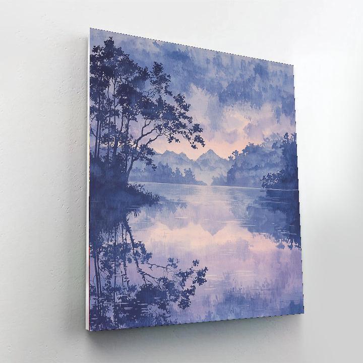 Utagawa Hiroshige Inspired Reflections On Still Waters  Paint By Number