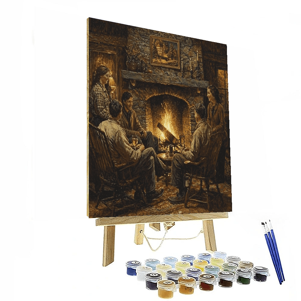 Norman Rockwell Inspired Fireside Chats  Paint By Color