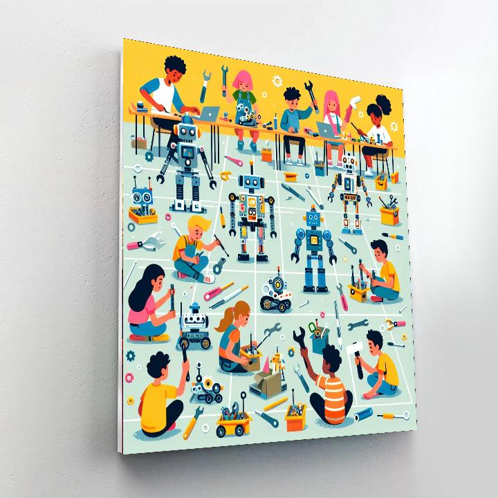 Robot Builders Championship Number Painting