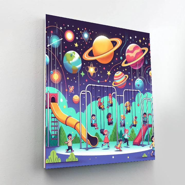 Solar System Playground Paint By Numbers Art