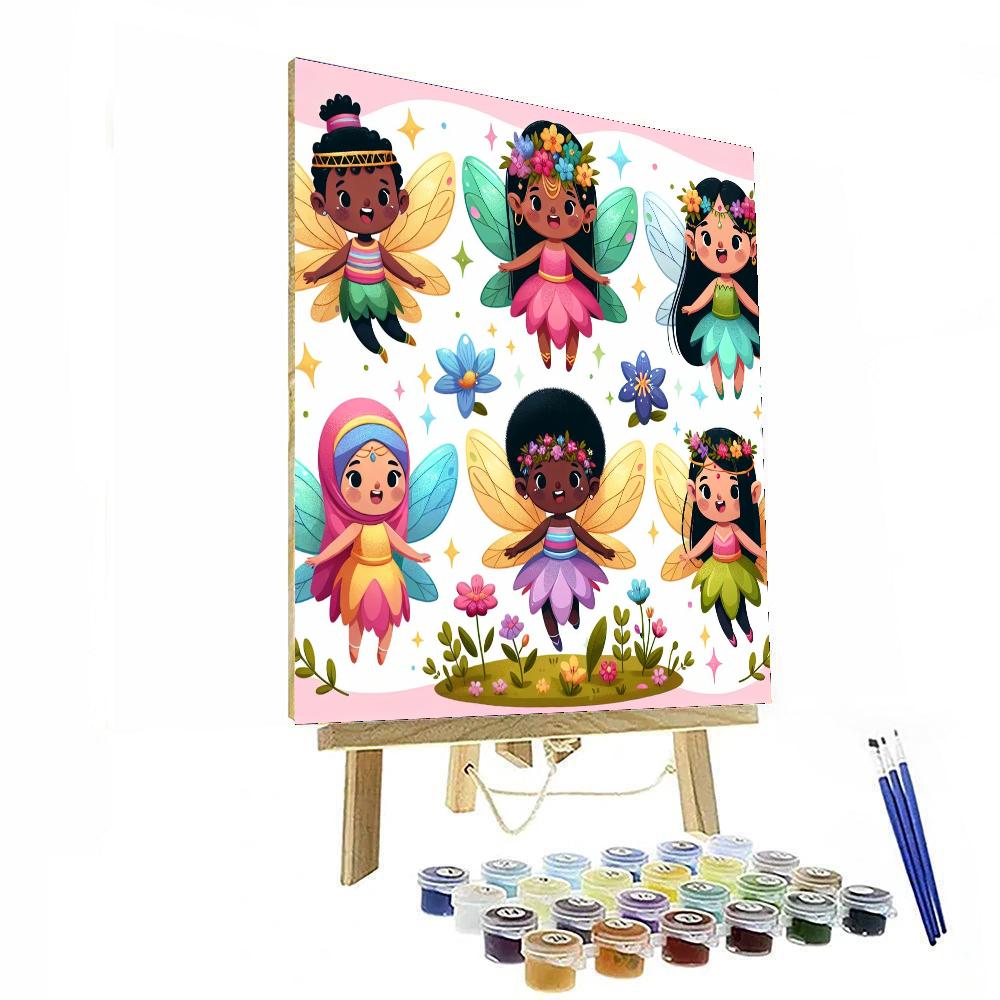 Joyful Fairy Friends Painting By Numbers Kit