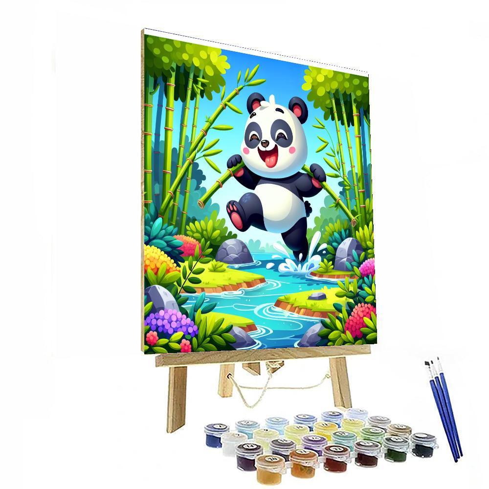 Panda's Bamboo Adventure Painting By Numbers Kit