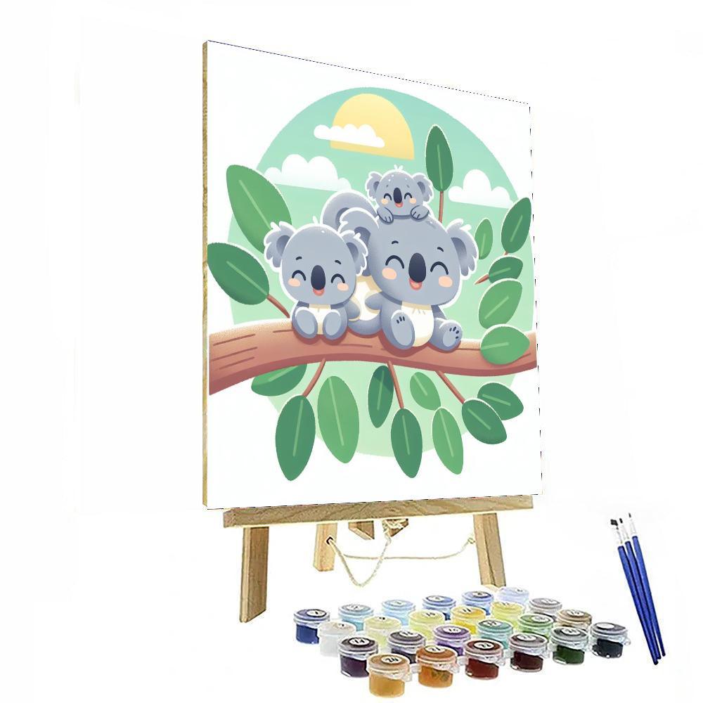Curious Koala Family Paint By Numbers