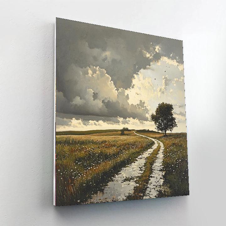 Andrew Wyeth Inspired Melancholic Meadow  Paint By Numbers
