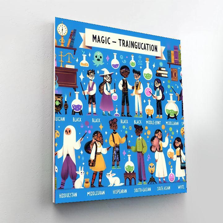 Whimsical Wizarding School Paint By Number