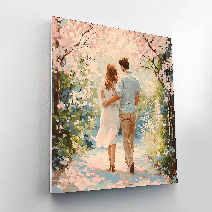 Beneath The Cherry Blossoms Paint By Number