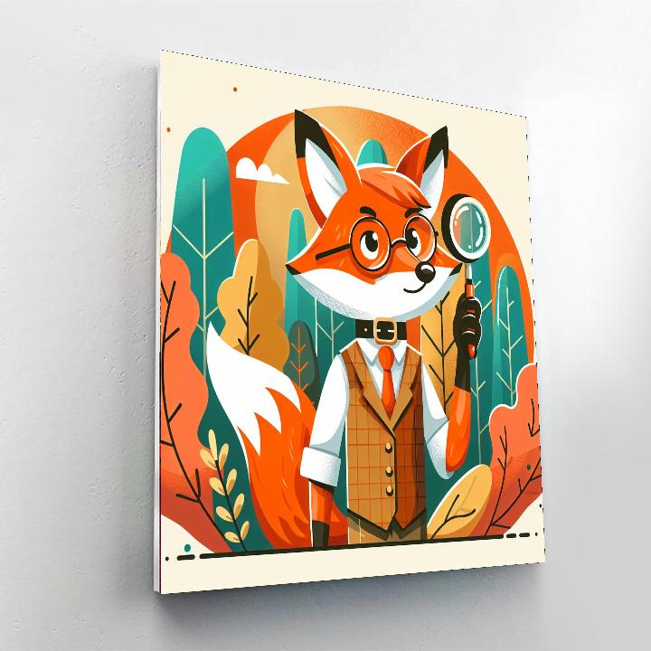 Explorer Fox Number Painting
