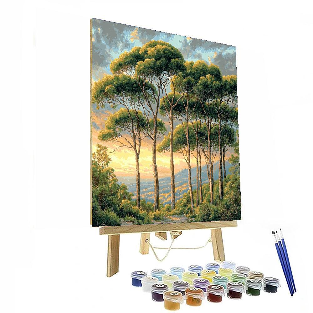 Leonardo Da Vinci Inspired Serenity Of Trees  Paint By Numbers