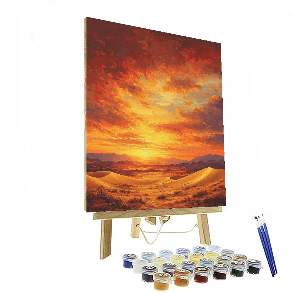 Frederic Edwin Church Inspired Majestic Desert Landscape  Paint By Numbers Kits