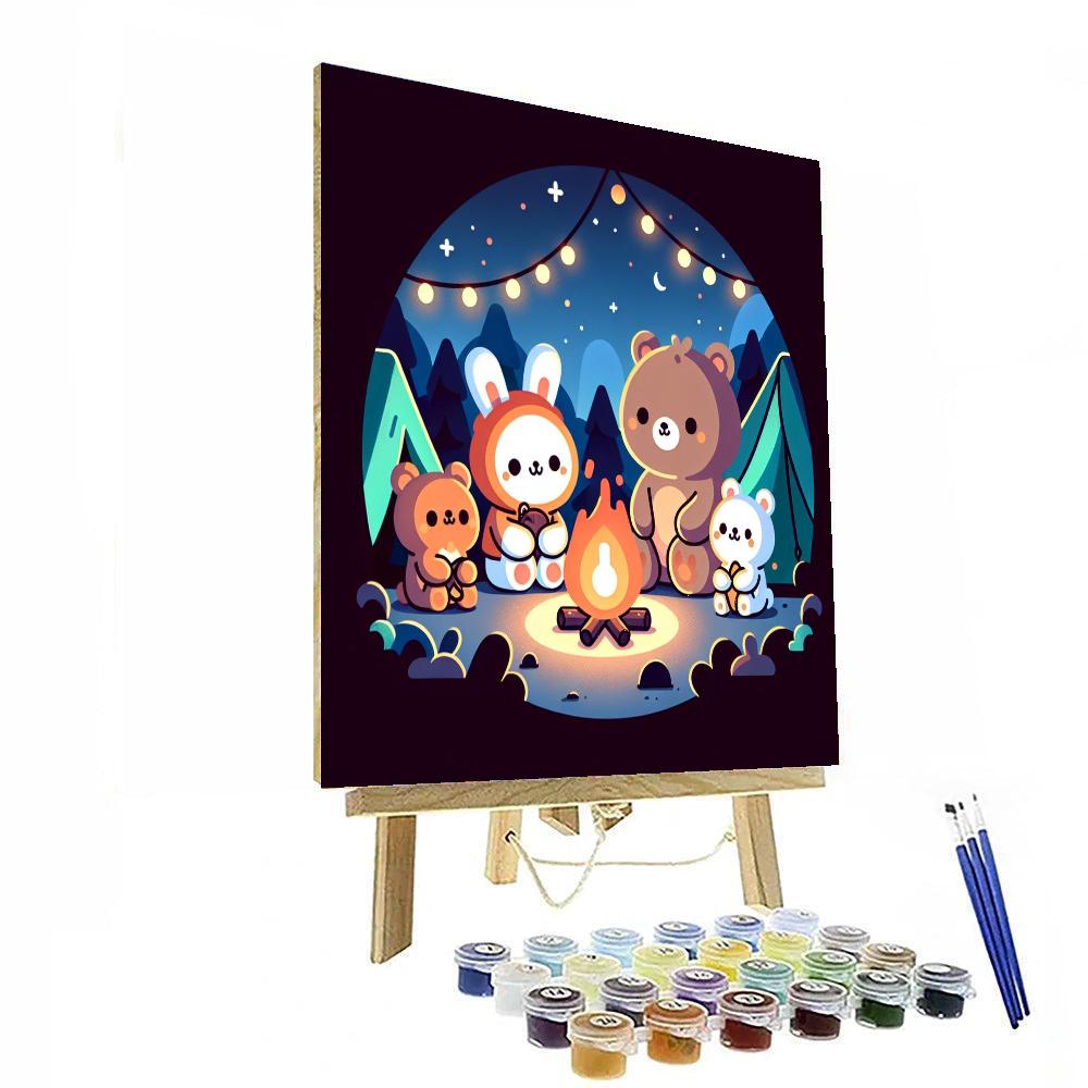 Cuddly Critter Camp Numbered Painting Kits