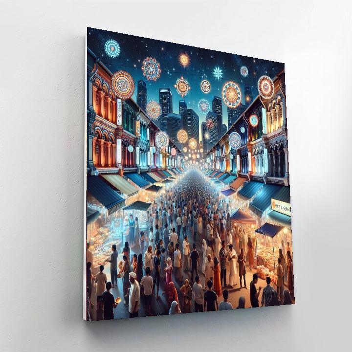 Diwali Lights Festival - Singapore Painting Number Kit