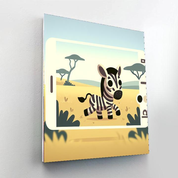 Safari Zebra Stroll Paint By Numbers