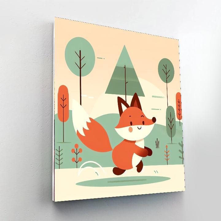 Friendly Fox's Frolic Paint By Number