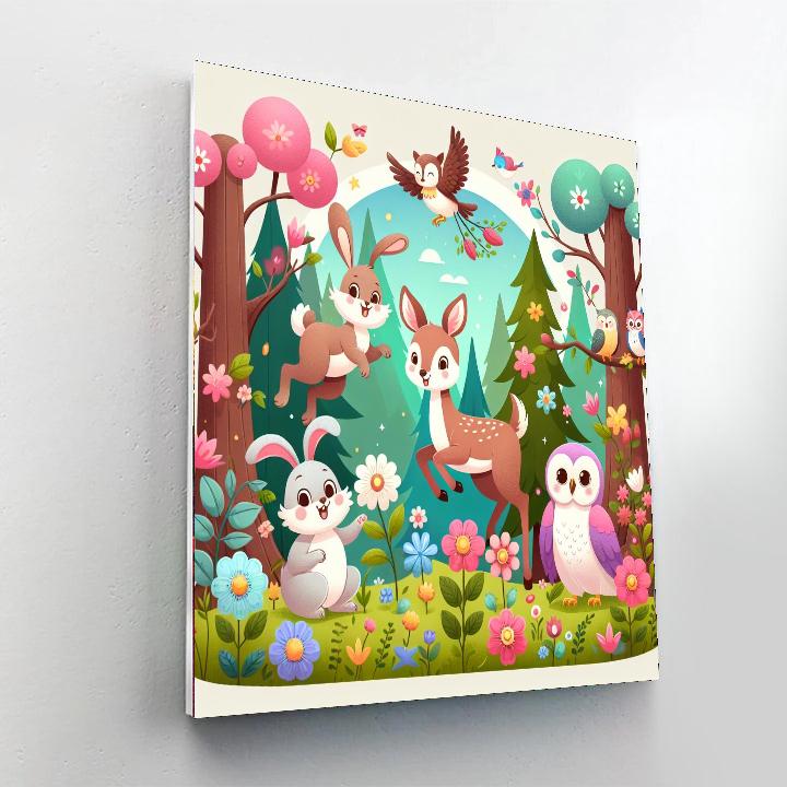 Charming Fantasy Forest Paint By Numbers Art