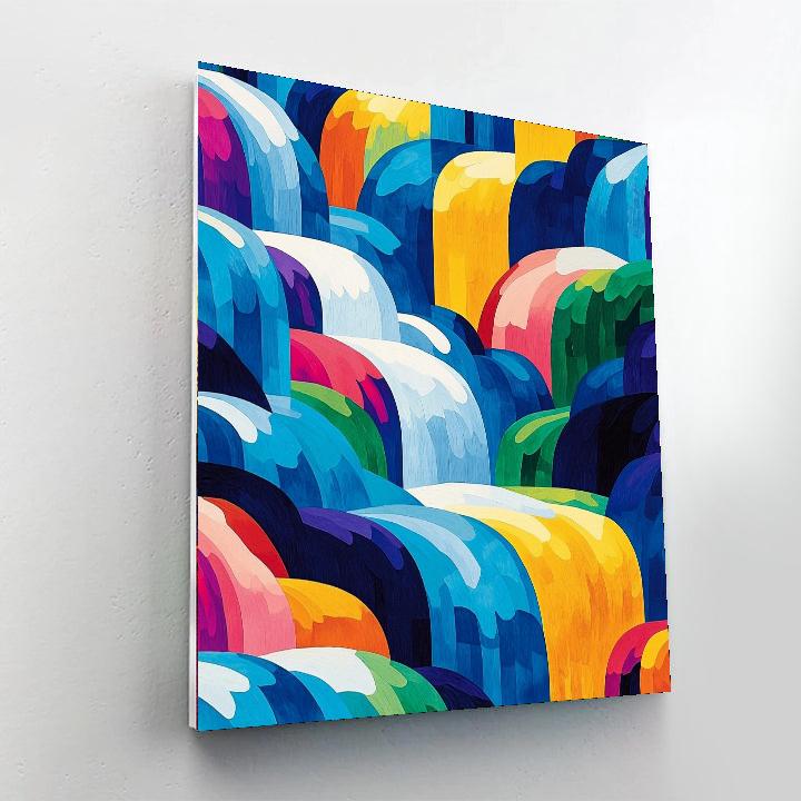 Frida Kahlo Inspired Cascades Of Color  Numbered Painting Kits