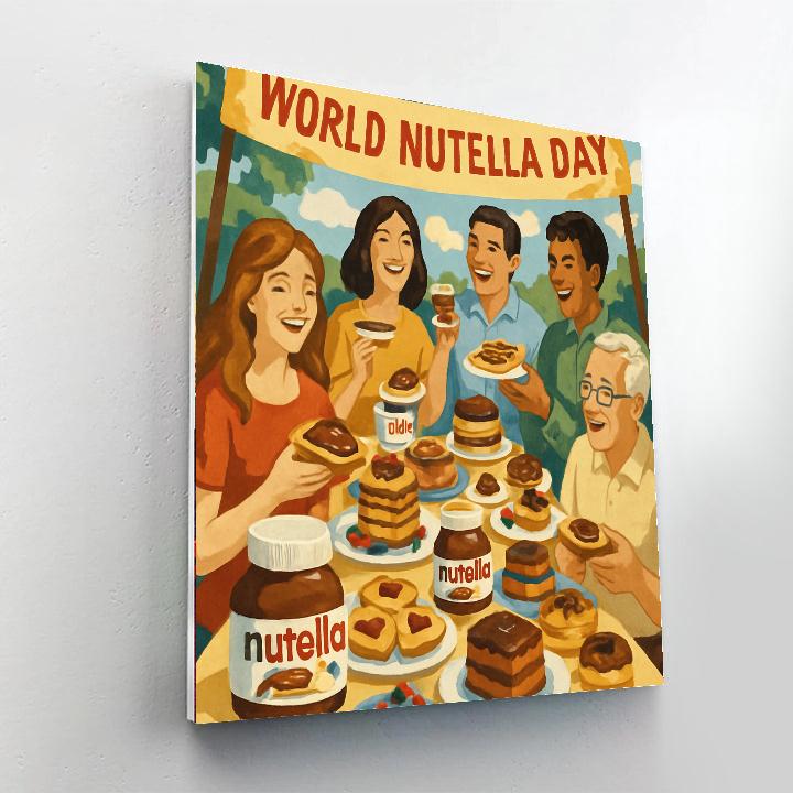World Nutella Day DIY Paint By Numbers