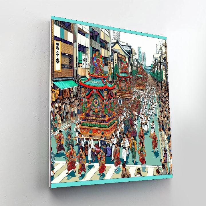 Festival Of The Steel Phallus - Japan Paint By Numbers Art