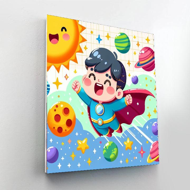 Superhero Space Adventure Paint By Number