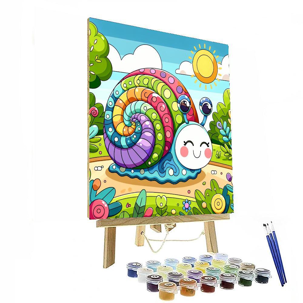 Doodle Snail Paint By Color