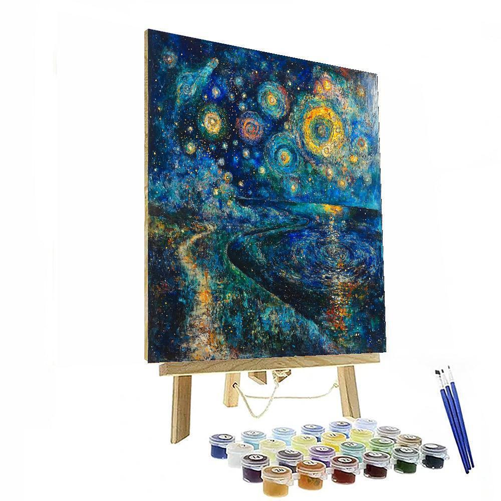 Marc Chagall Inspired Dreamy Galaxy Voyage  Paint By Numbers