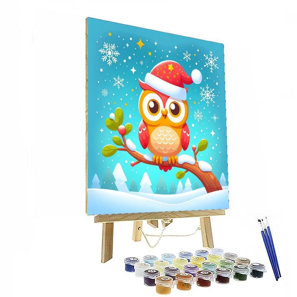 Merry Christmas Owl Numbered Painting Kits