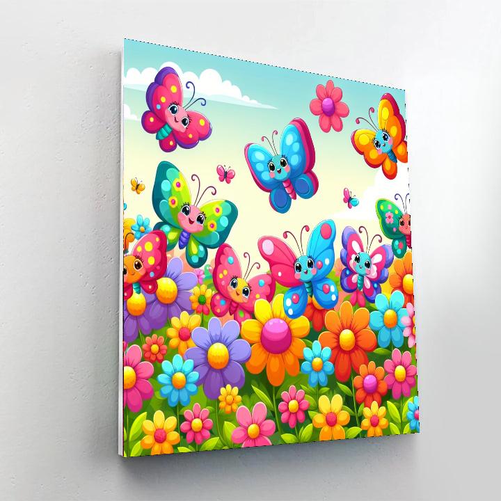 Joyful Butterfly Friends Painting By Numbers Kit