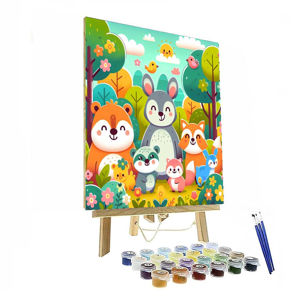Lovely Forest Friends Paint By Numbers Art