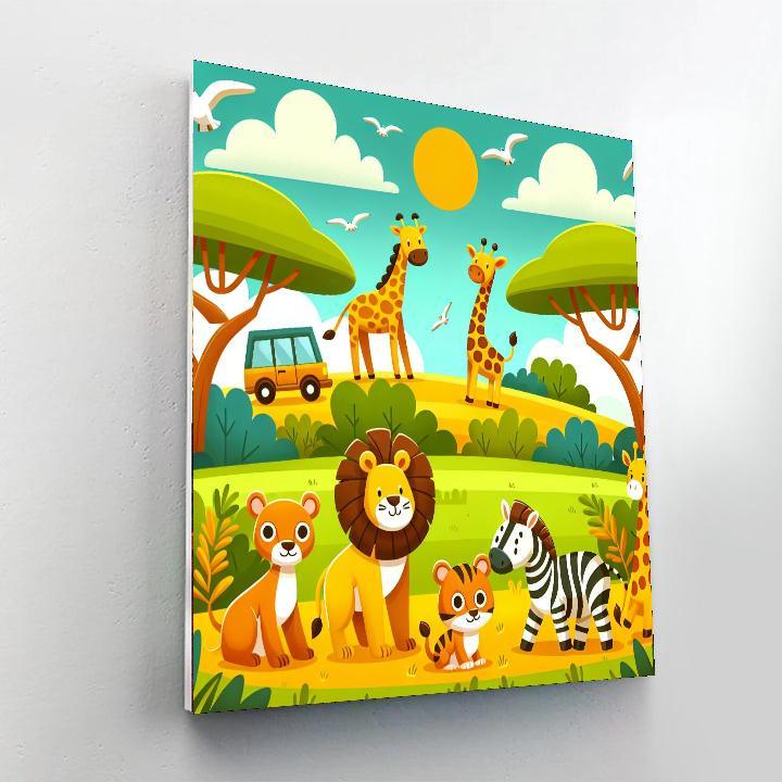 Safari Animals Expedition Numbered Painting Kits