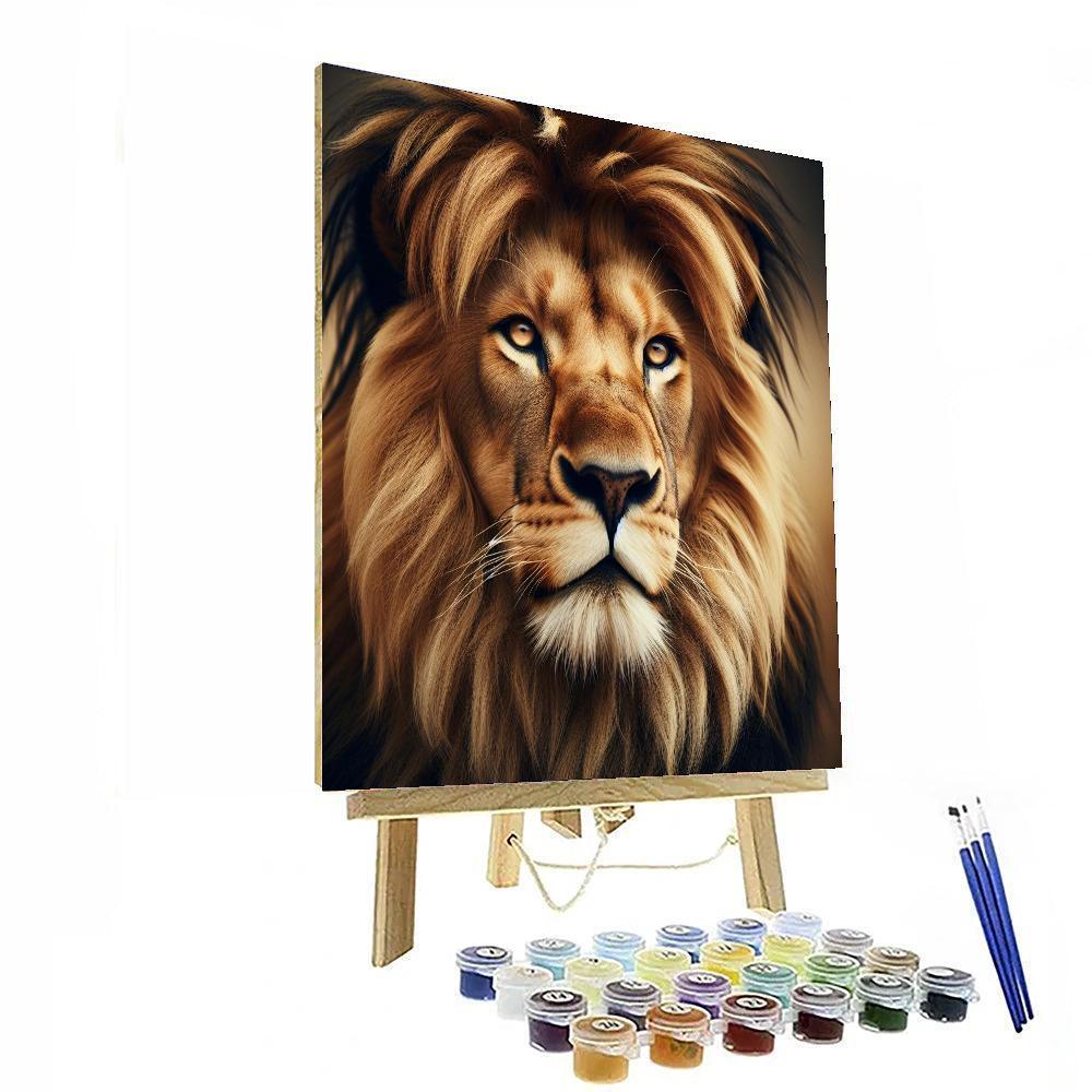 Lion's Regal Portrait Painting By Numbers Kit