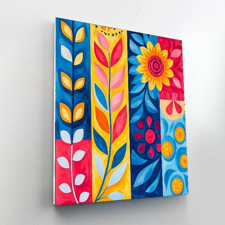 Folk Art Style Inspired Folk Art Fantasy  Painting By Numbers Kit