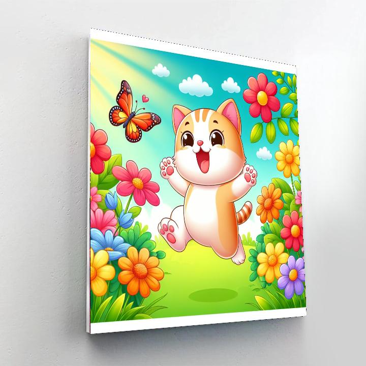 Giggling Kitten Paint By Color