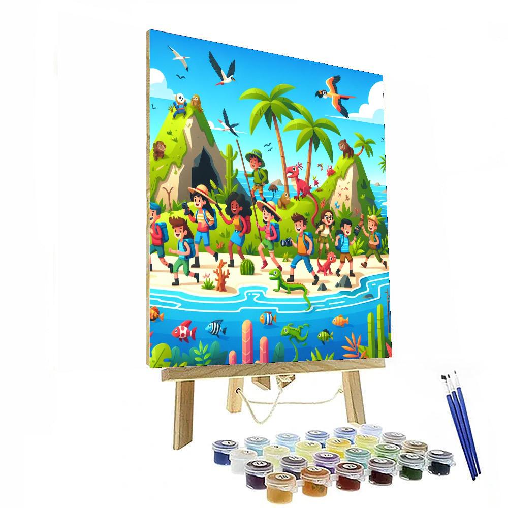 Island Adventure Escape Painting Number Kit