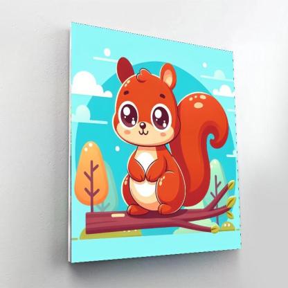 Brave Little Squirrel Paint By Number