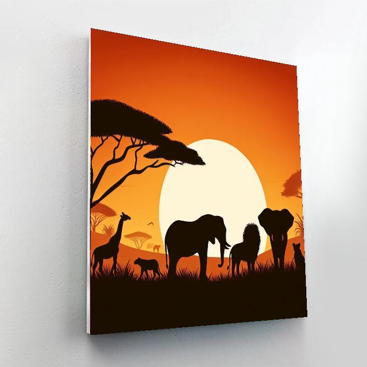Savannah Sunset Safari Paint By Numbers