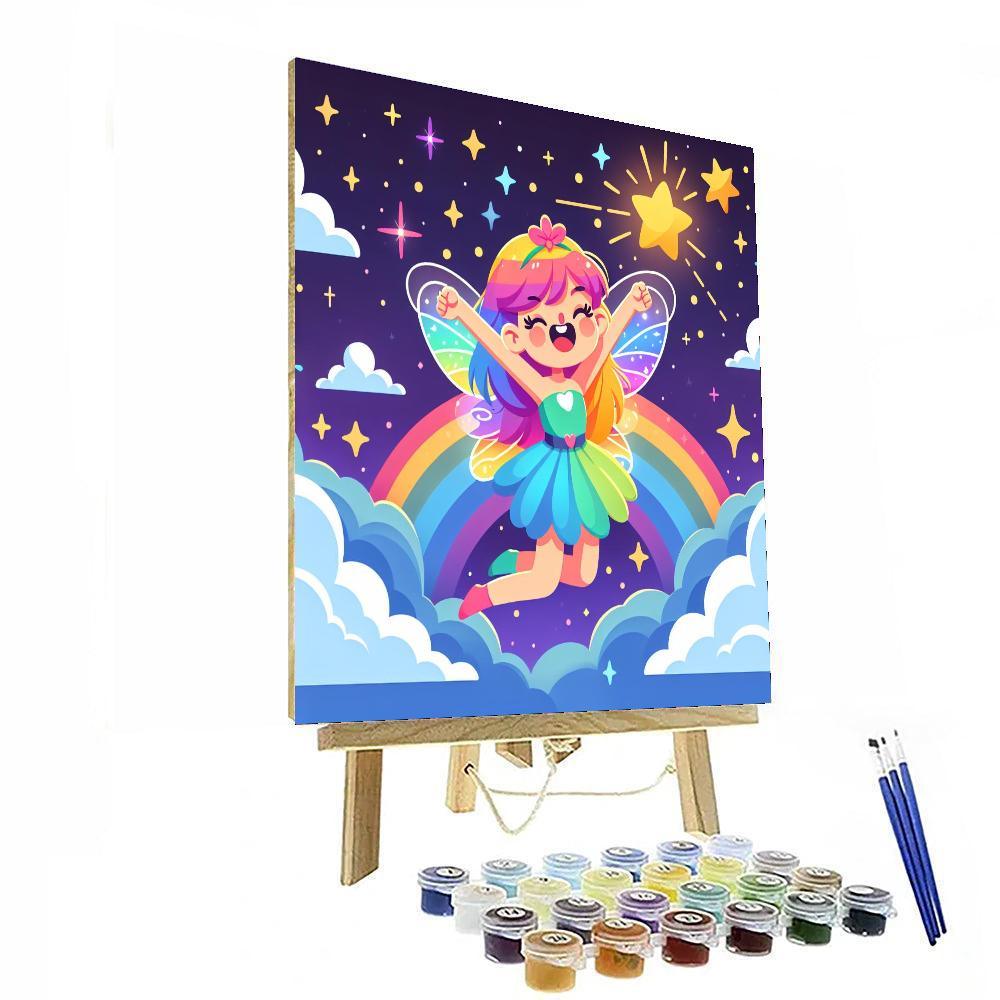 Rainbow Fairy's Enchanted Flight Paint By Number