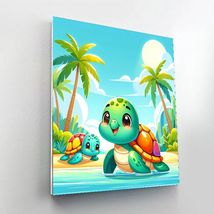 Tropical Turtle Tropics Numbered Painting Kits