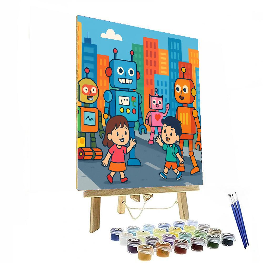 Robot City Explorers Paint By Number