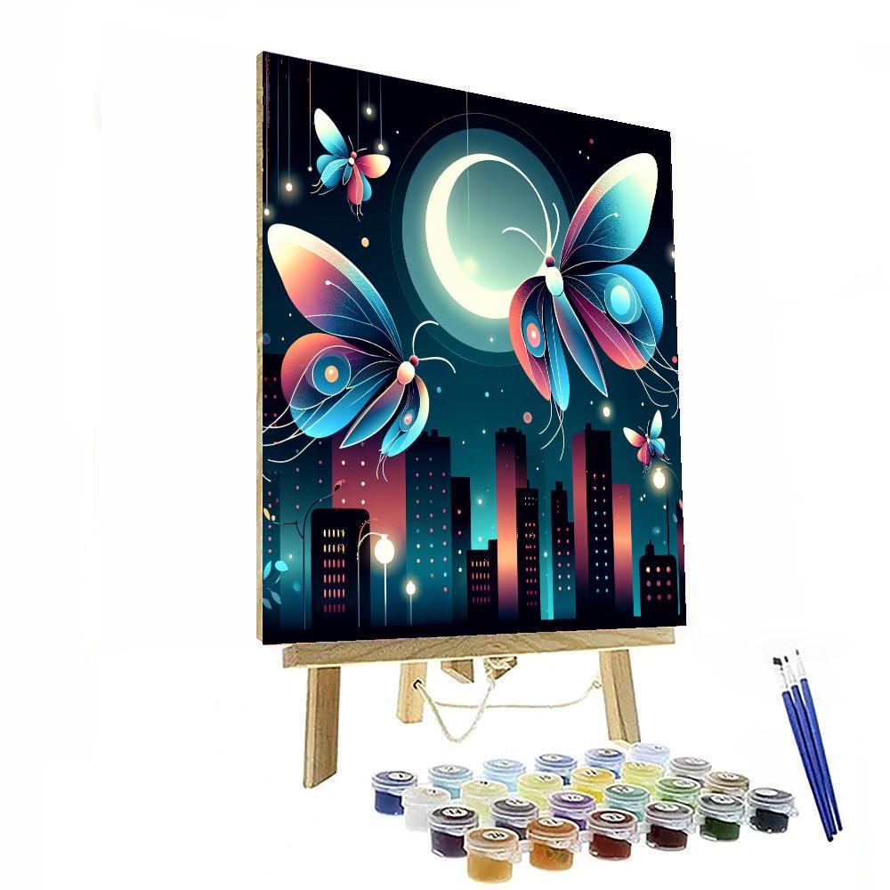 Mystical Moth Metropolis Numbered Painting Kits