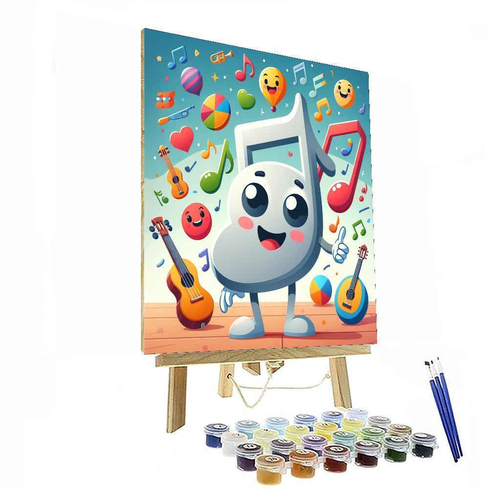 Jolly Musical Note Paint By Number