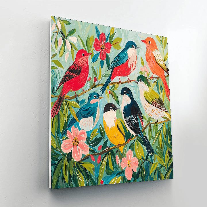 Henri Matisse Inspired Whimsical Aviary  Paint By Numbers Art