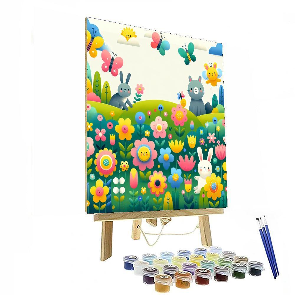Enchanted Flower Field Paint By Color