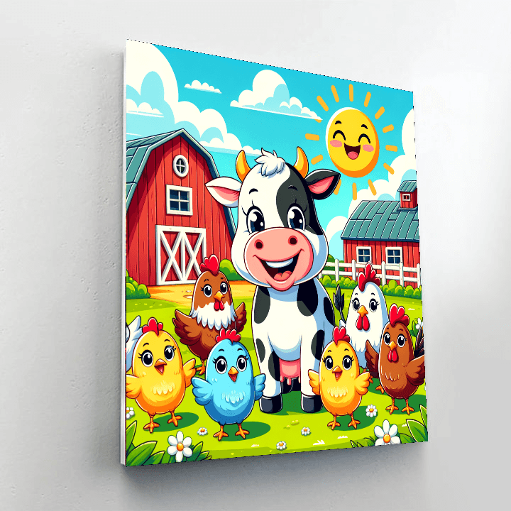 Joyful Farm Friends Numbered Painting Kits